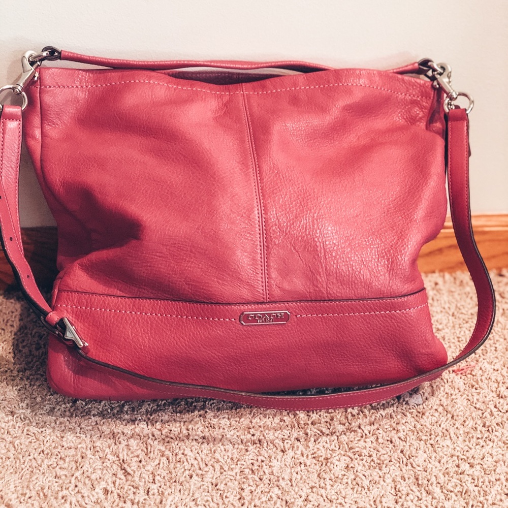 hot pink vintage coach purse
